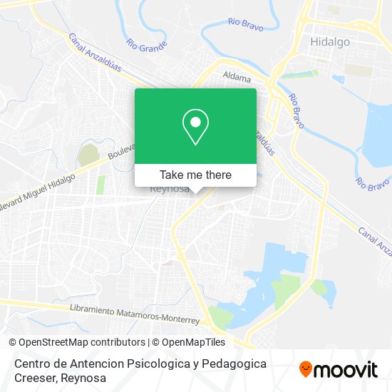 Mapa de Centro de Antencion Psicologica y Pedagogica Creeser