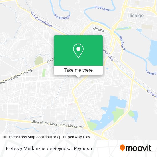 Fletes y Mudanzas de Reynosa map