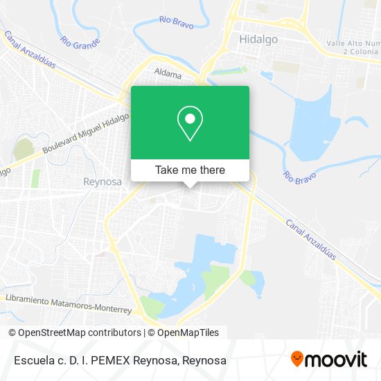 Escuela c. D. I. PEMEX Reynosa map