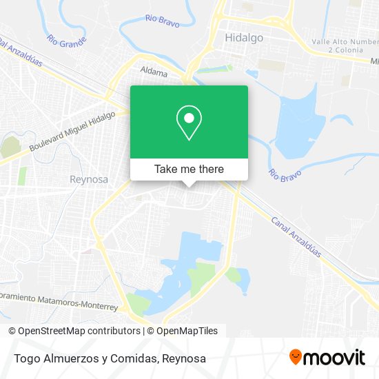 Togo Almuerzos y Comidas map
