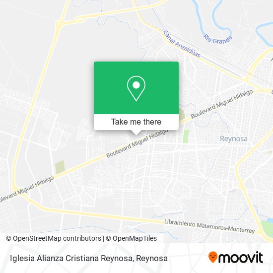 Iglesia Alianza Cristiana Reynosa map