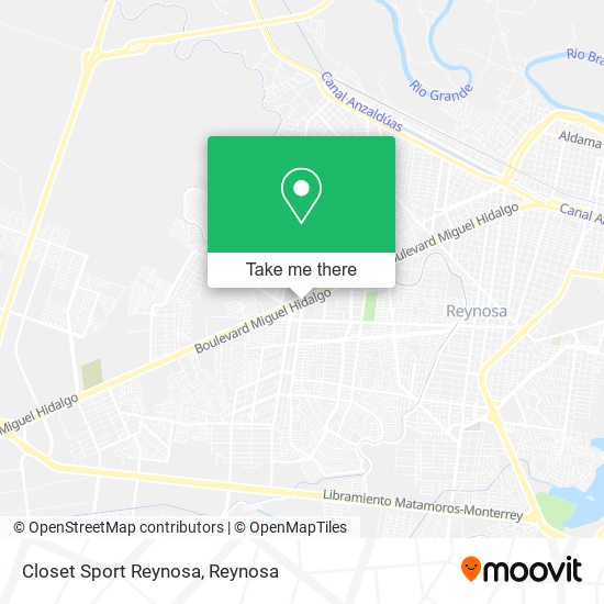 Mapa de Closet Sport Reynosa