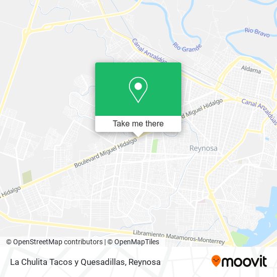 La Chulita Tacos y Quesadillas map