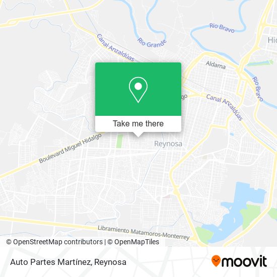 Mapa de Auto Partes Martínez