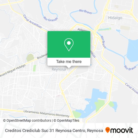 Creditos Crediclub Suc 31 Reynosa Centro map