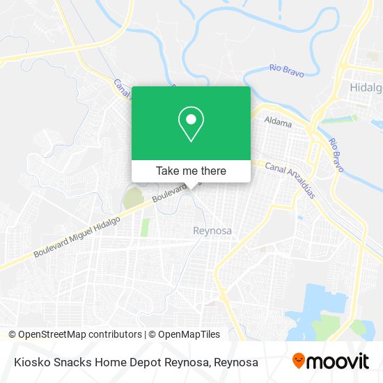 Mapa de Kiosko Snacks Home Depot Reynosa