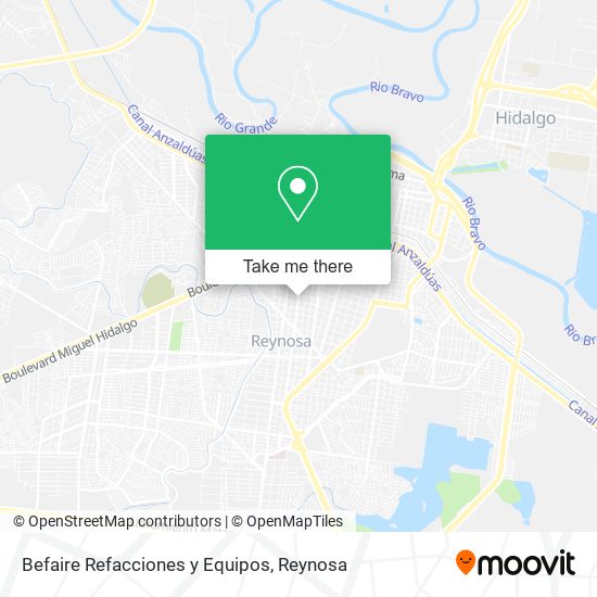 Mapa de Befaire Refacciones y Equipos
