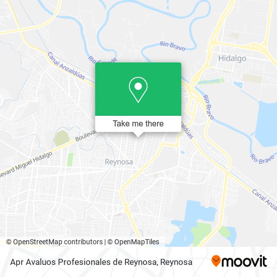 Mapa de Apr Avaluos Profesionales de Reynosa
