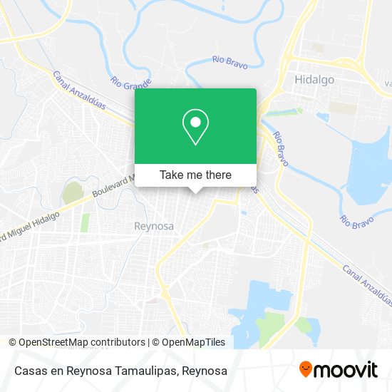 Casas en Reynosa Tamaulipas map