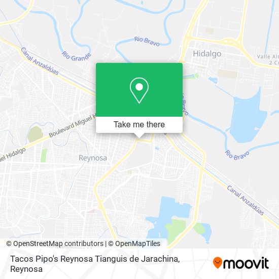 Tacos Pipo's Reynosa Tianguis de Jarachina map