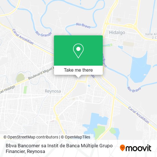 Mapa de Bbva Bancomer sa Instit de Banca Múltiple Grupo Financier