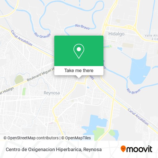 Mapa de Centro de Oxigenacion Hiperbarica