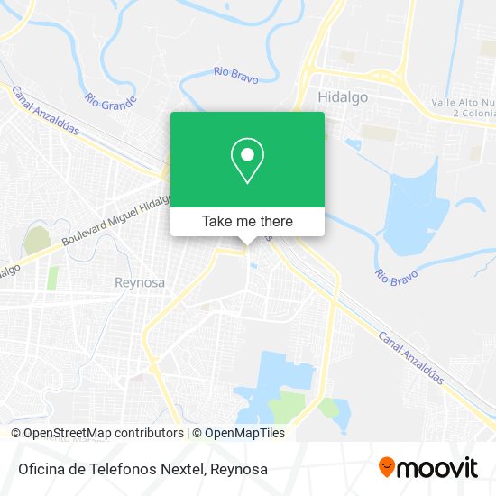 Mapa de Oficina de Telefonos Nextel