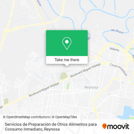 Mapa de Servicios de Preparación de Otros Alimentos para Consumo Inmediato