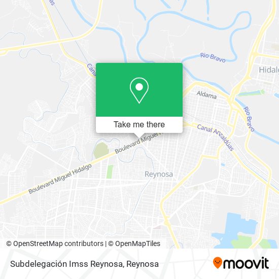 Subdelegación Imss Reynosa map