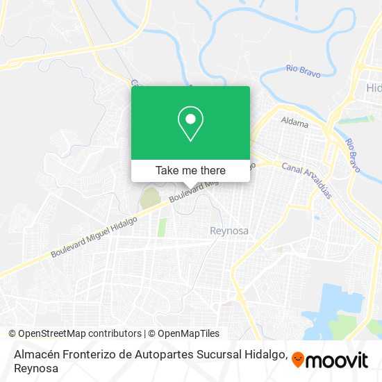 Almacén Fronterizo de Autopartes Sucursal Hidalgo map