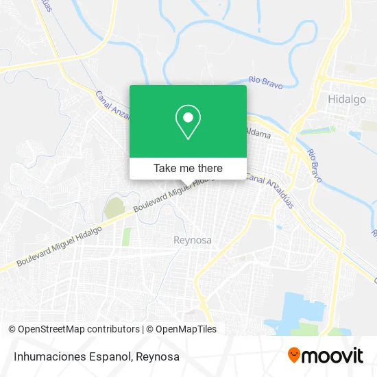 Inhumaciones Espanol map