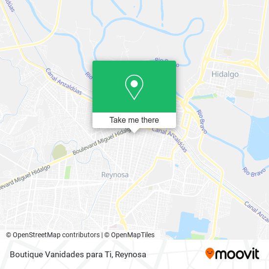 Mapa de Boutique Vanidades para Ti