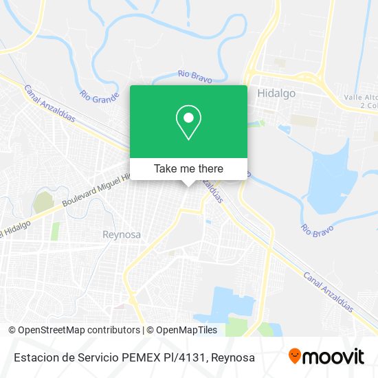 Mapa de Estacion de Servicio PEMEX Pl / 4131