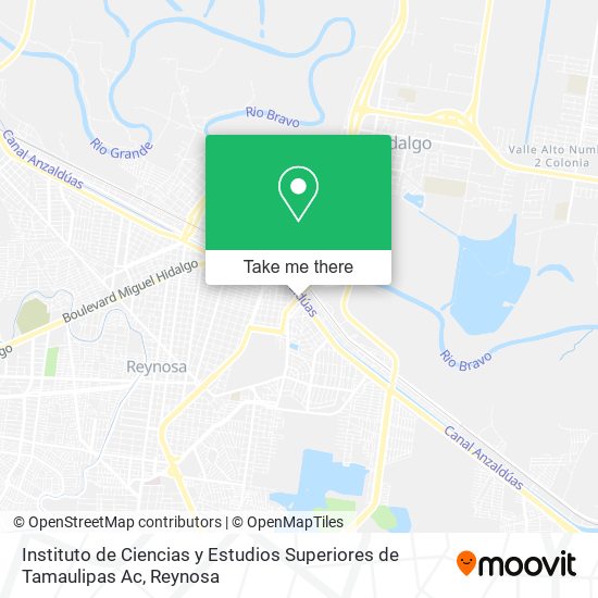 Instituto de Ciencias y Estudios Superiores de Tamaulipas Ac map