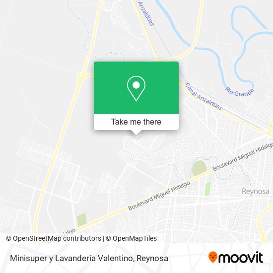 Mapa de Minisuper y Lavandería Valentino