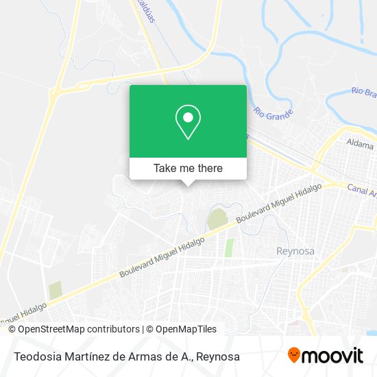 Teodosia Martínez de Armas de A. map