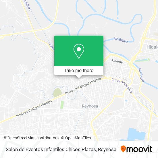 Mapa de Salon de Eventos Infantiles Chicos Plazas