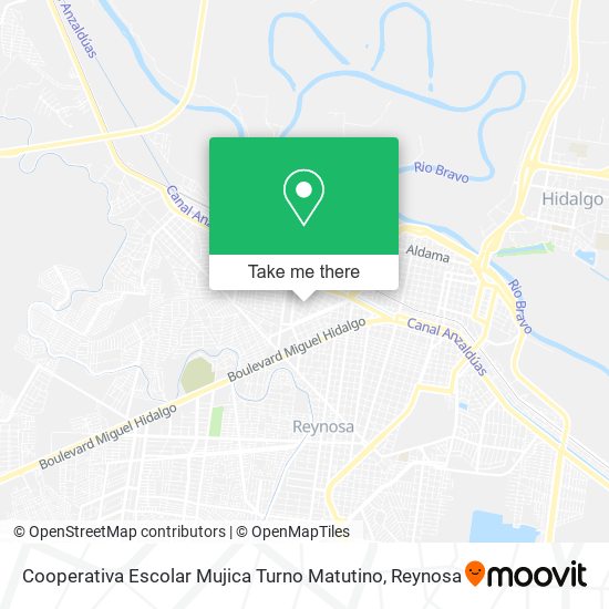 Mapa de Cooperativa Escolar Mujica Turno Matutino