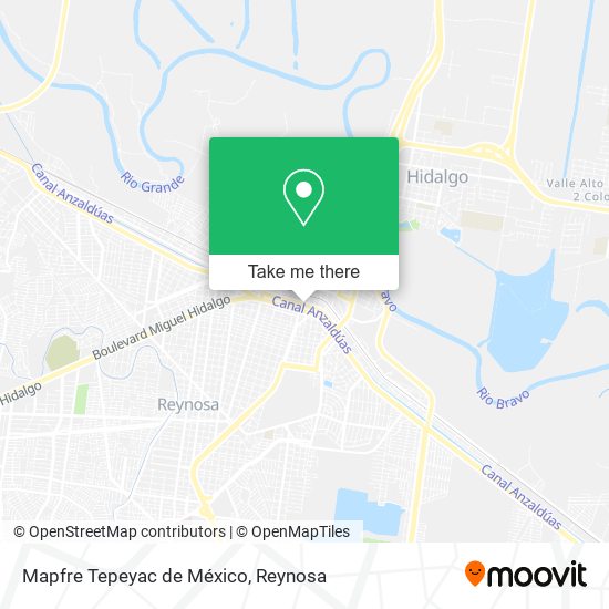Mapfre Tepeyac de México map