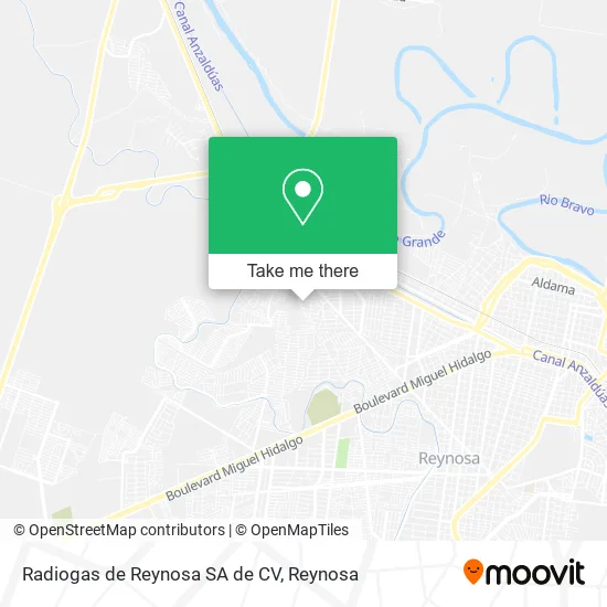 Radiogas de Reynosa SA de CV map