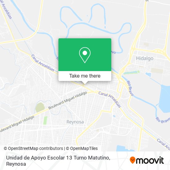 Mapa de Unidad de Apoyo Escolar 13 Turno Matutino