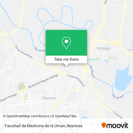 Mapa de Facultad de Medicina de la Uman