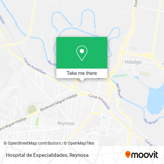 Hospital de Especialidades map