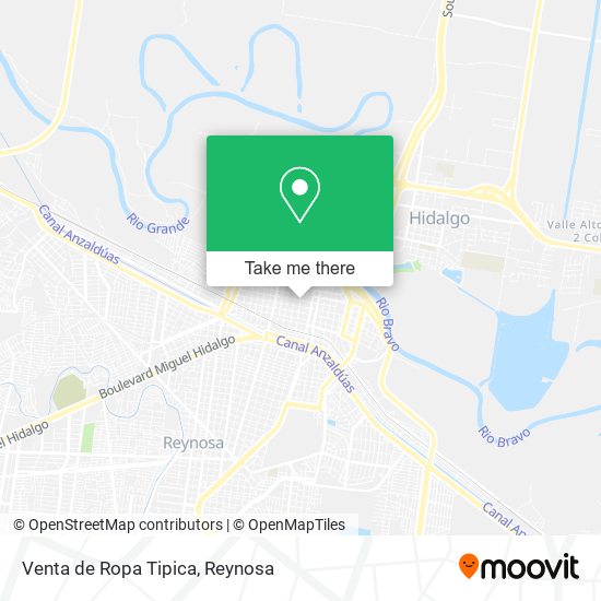 Mapa de Venta de Ropa Tipica