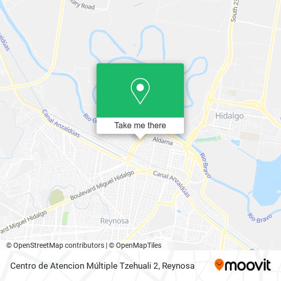 Mapa de Centro de Atencion Múltiple Tzehuali 2