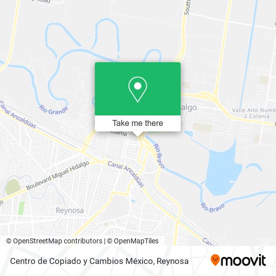 Mapa de Centro de Copiado y Cambios México