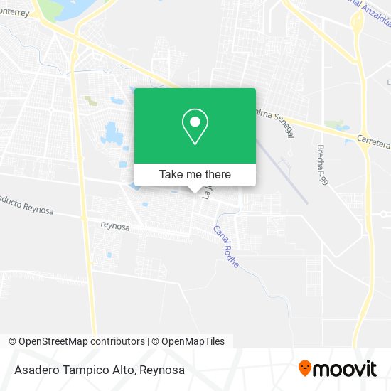 Asadero Tampico Alto map