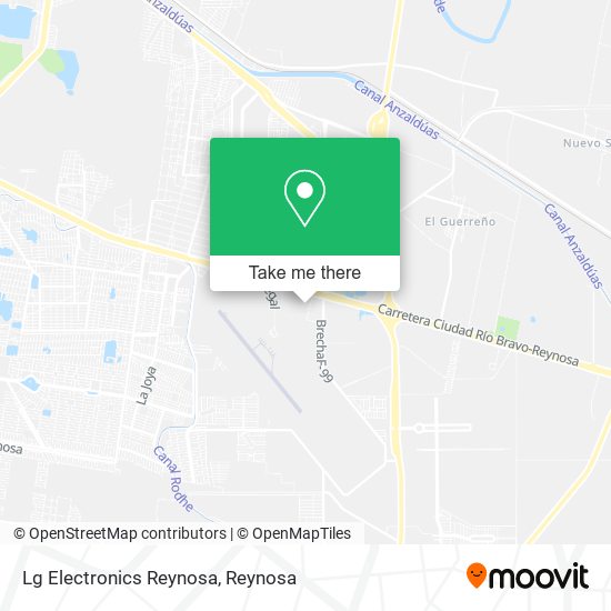 Mapa de Lg Electronics Reynosa