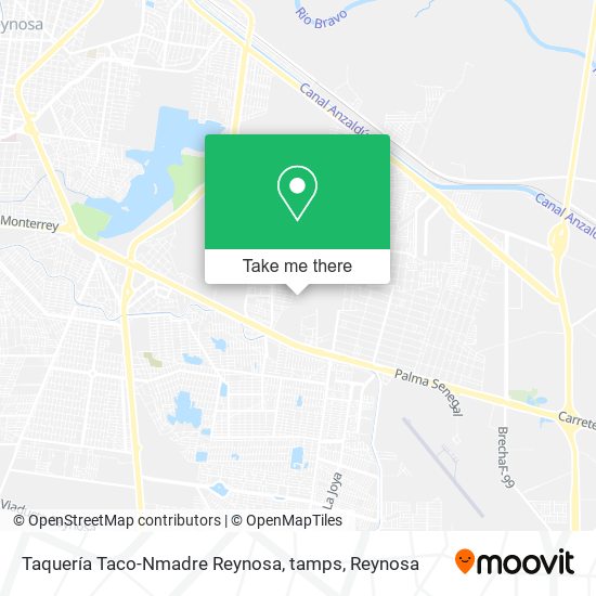 Taquería Taco-Nmadre Reynosa, tamps map