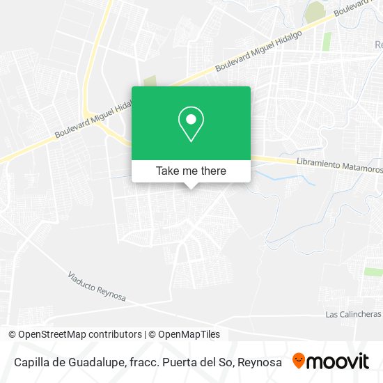 Capilla de Guadalupe, fracc. Puerta del So map