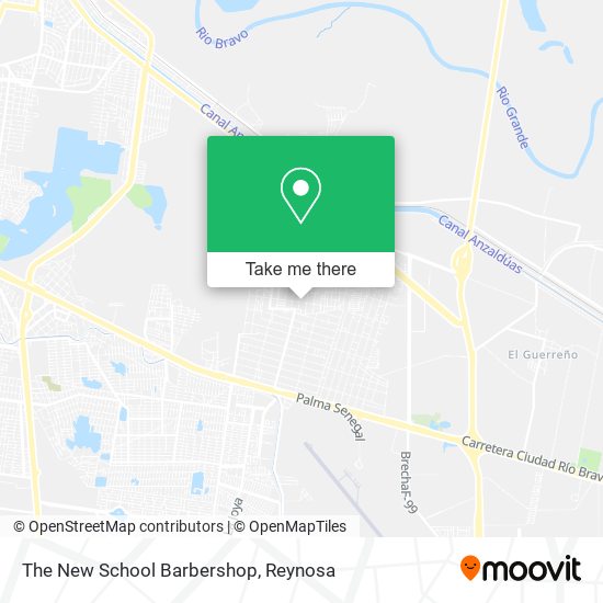 The New School Barbershop map