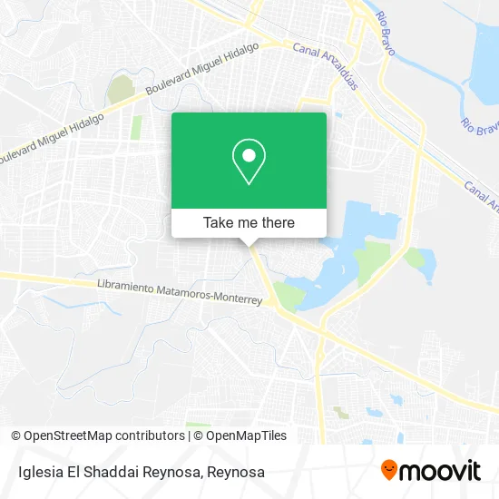 Iglesia El Shaddai Reynosa map