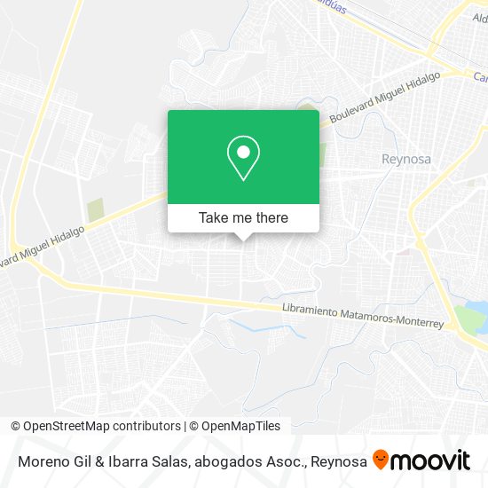 Mapa de Moreno Gil & Ibarra Salas, abogados Asoc.