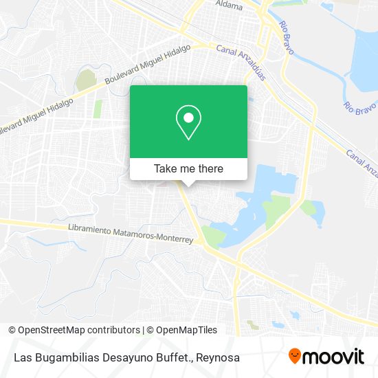 Las Bugambilias Desayuno Buffet. map