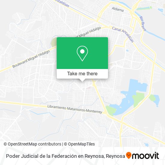 Poder Judicial de la Federación en Reynosa map