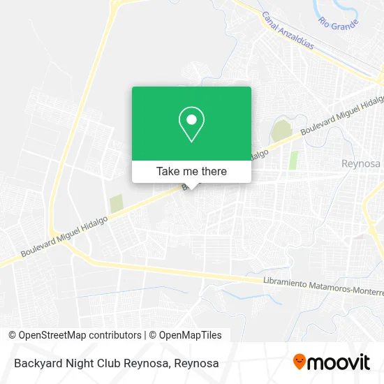 Backyard Night Club Reynosa map