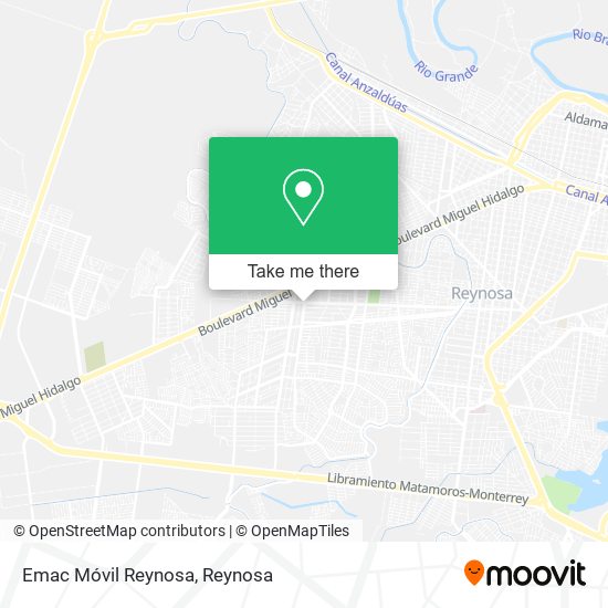 Mapa de Emac Móvil Reynosa