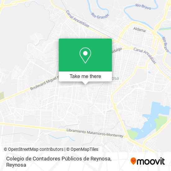 Mapa de Colegio de Contadores Públicos de Reynosa