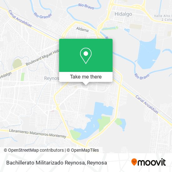 Mapa de Bachillerato Militarizado Reynosa