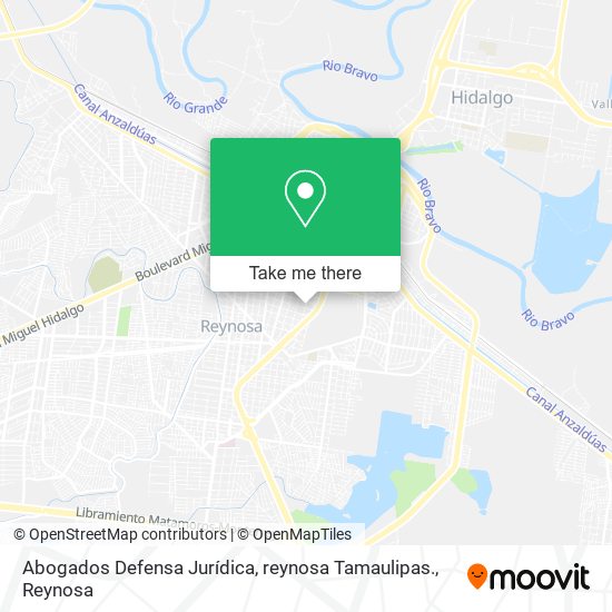 Mapa de Abogados Defensa Jurídica, reynosa Tamaulipas.